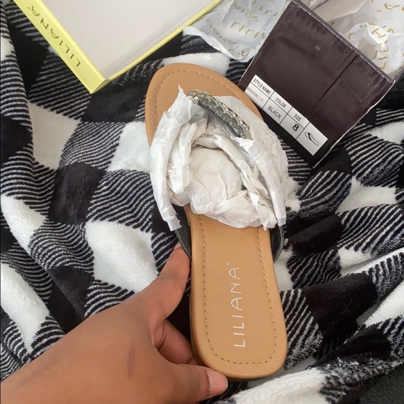 Diamond Studded Strap Sandals - Picture 2 of 3